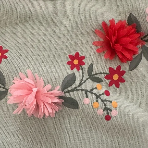 Monoprix (French) Floral Embroidered Sweatshirt 4Y - Picture 2 of 3